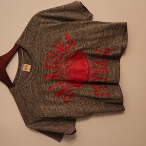 Oklahoma Football vintage cropped t shirt